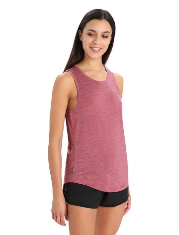 Icebreaker Merino Sphere II Tank T-shirt Dam Rosa | SE 1376KORI